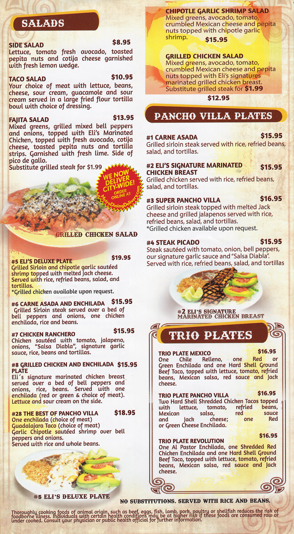 Pancho Villa Mexican Grill Menu - Page 3